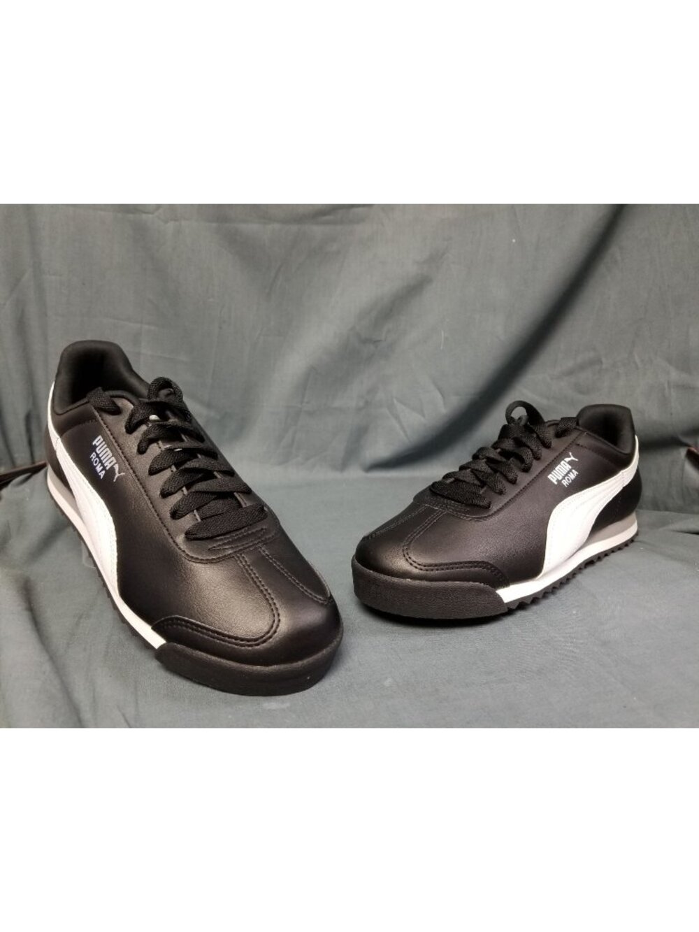 Puma Roma Basic Black/White/Puma Silver Sneakers Men's Size 9.5 NEW NO BOX